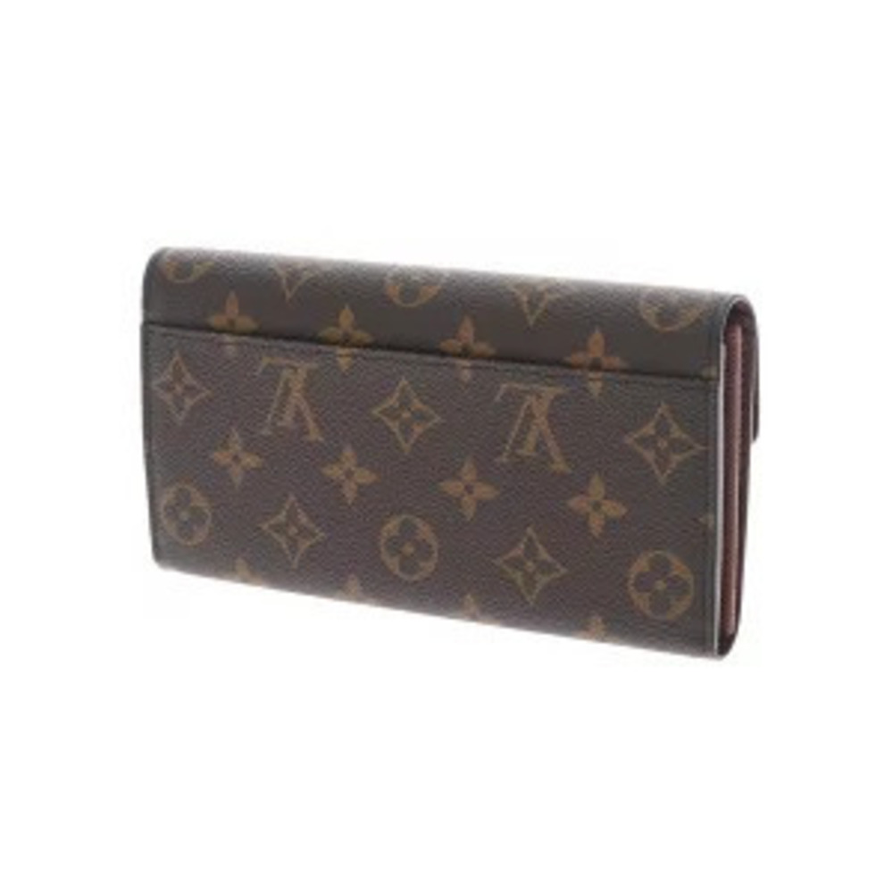 Louis Vuitton Monogram Portefeuille Brown Canvas Wallet Long Sarah Brown